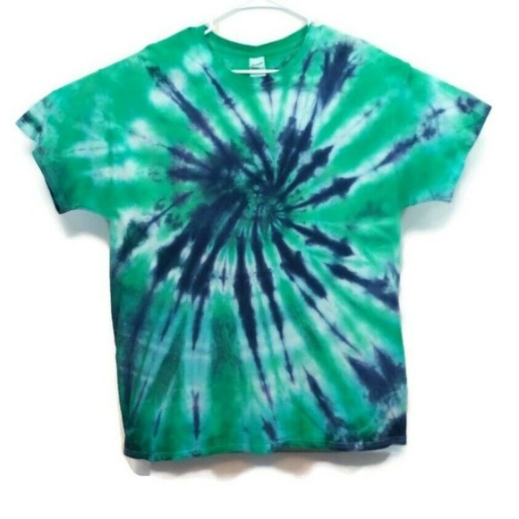 Handmade Tops - Hand Dyed Tie Dye Tee Cotton Jersey Shirt Adult XL